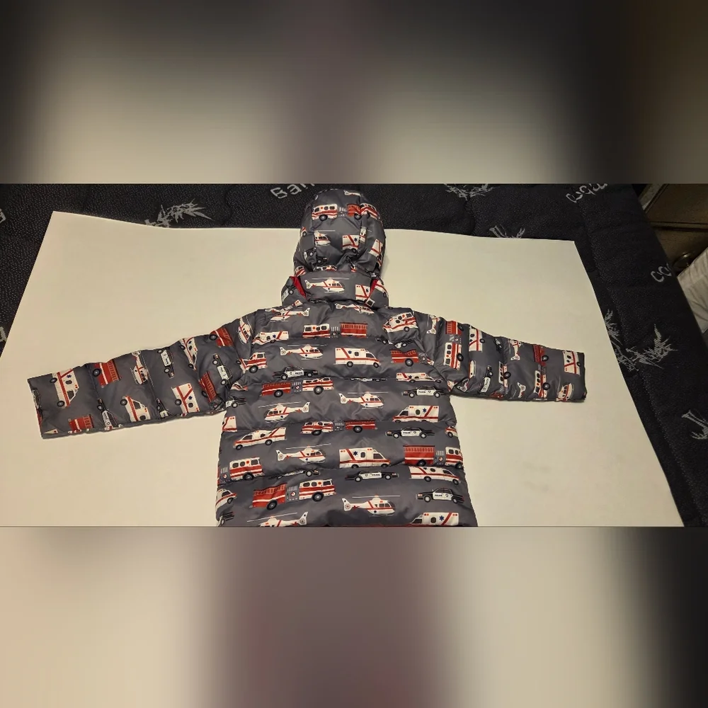 Onekid The Road Coat Red & Gray Winter Car Seat Coat -  Boys / Toddler 4T EUC